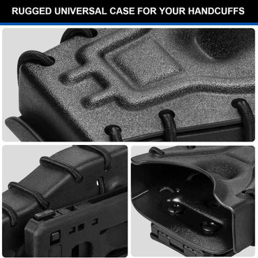 Versatile Kydex Handcuff Holder for Law Enforcement Compatible with ASP, Hinged, Chain