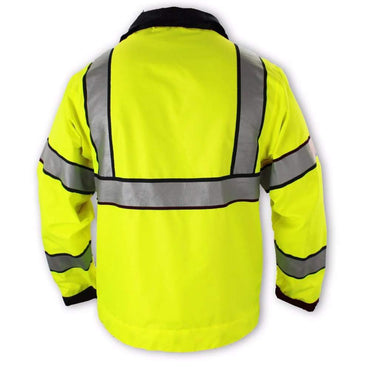 Reversible High Visibility Raincoat Made From 100% Nylon Oxford Fabric