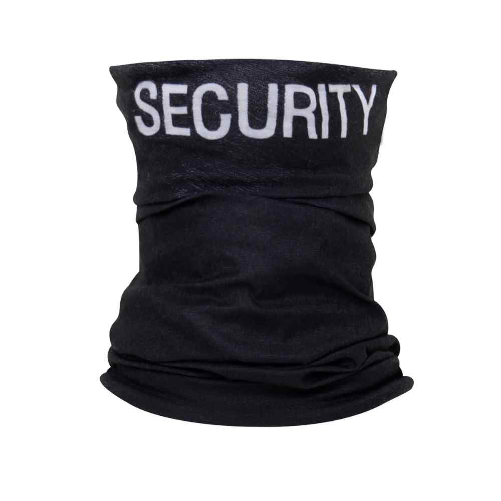 Multi Use Tactical Wrap In Black Color With Security Written