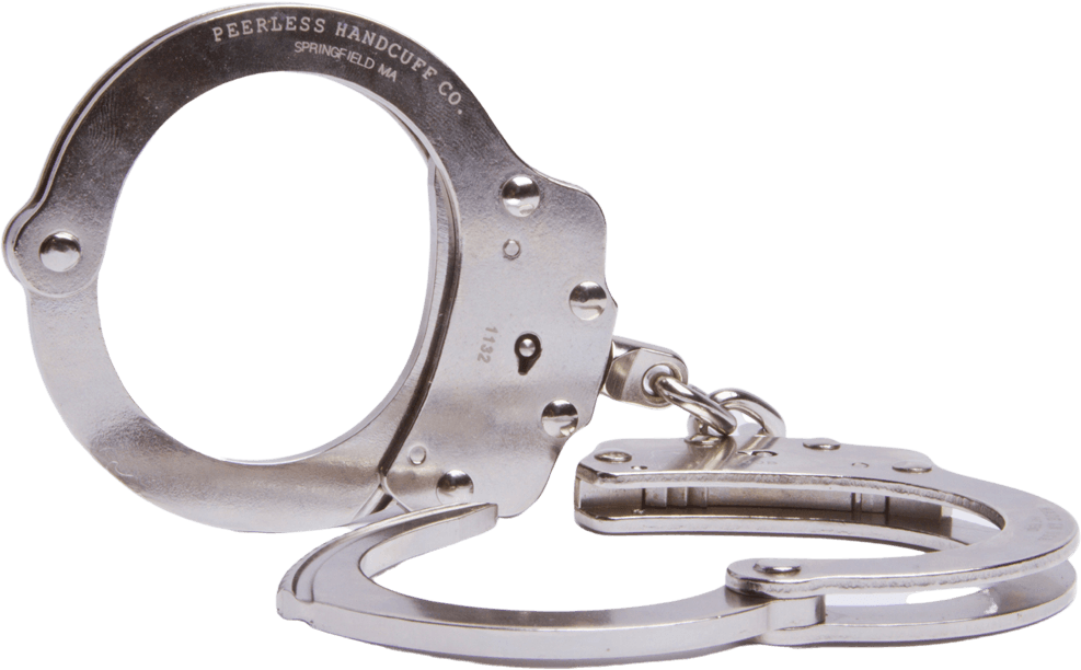 Peerless Handcuffs Model 700 & 701C - Chain Link Carbon Black Oxide and Nickel finish
