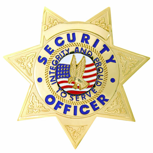 7 POINT STAR SECURITY OFFICER BADGE