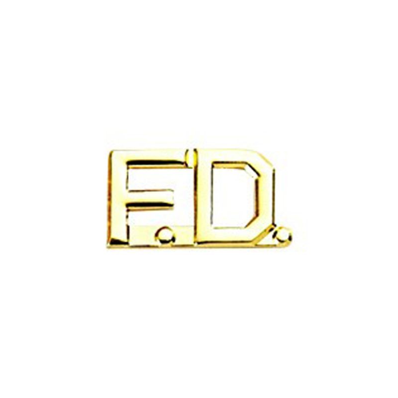 Cut out Letter Collar pin, S.O., P.D., F.D.