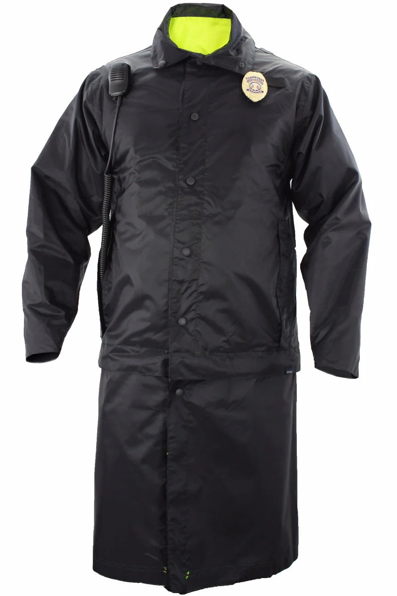 Reversible High Visibility Raincoat Long ANSI, ISEA 107-2020 Class 3 Type P