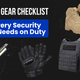 Security Gear Checklist