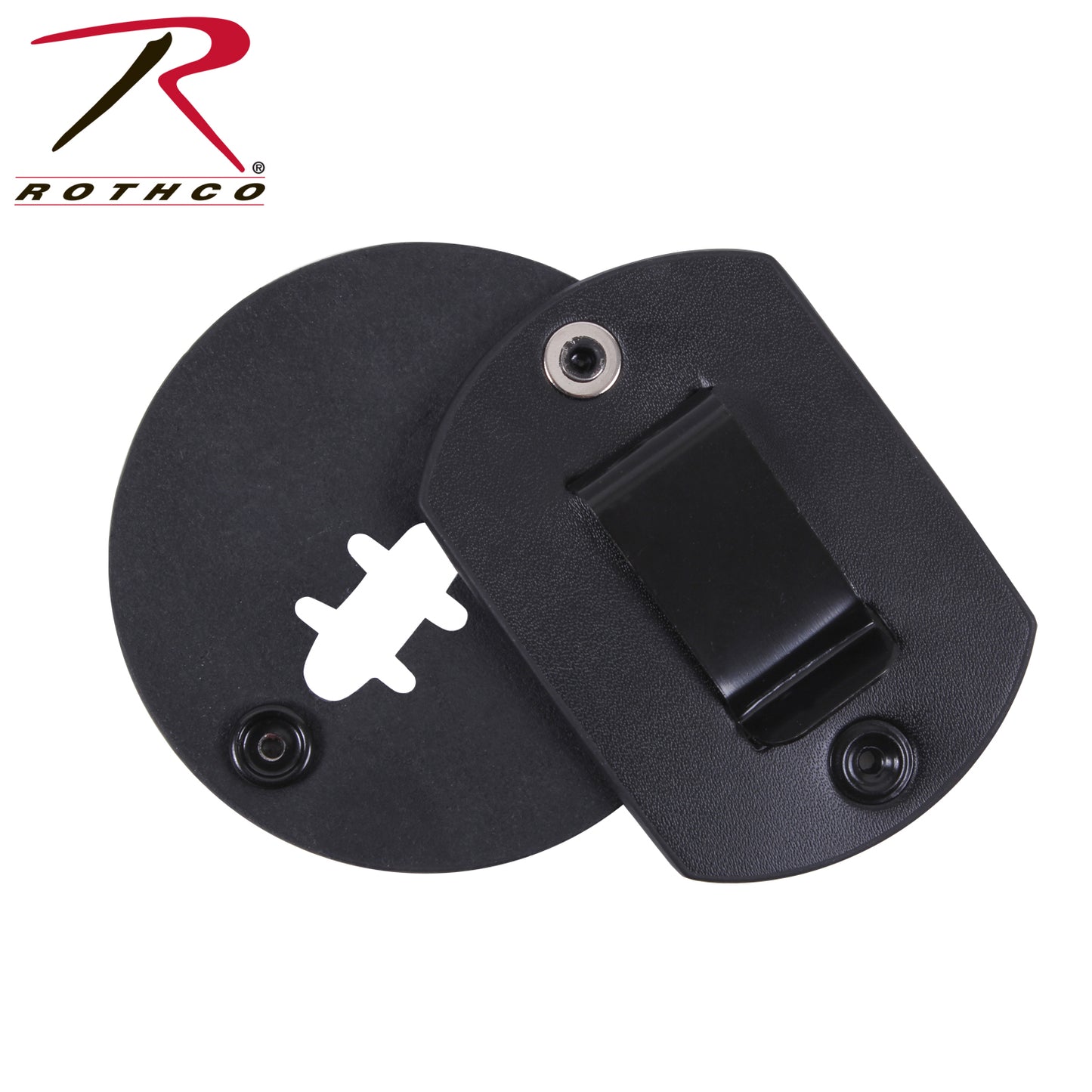 Round Leather Clip On Badge Holder