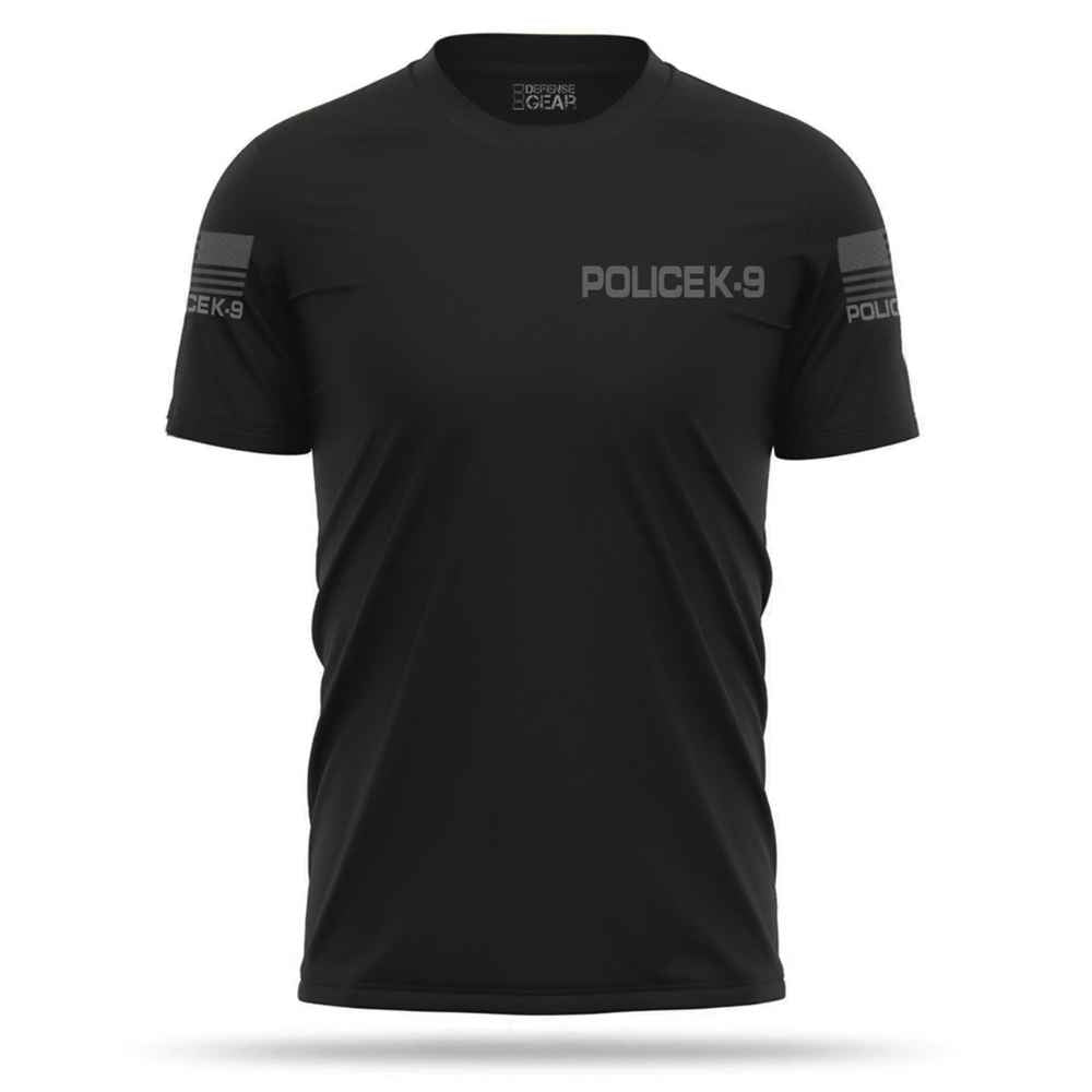 Tactical Quickdry 100% Polyester Police K-9 Black Color T Shirt