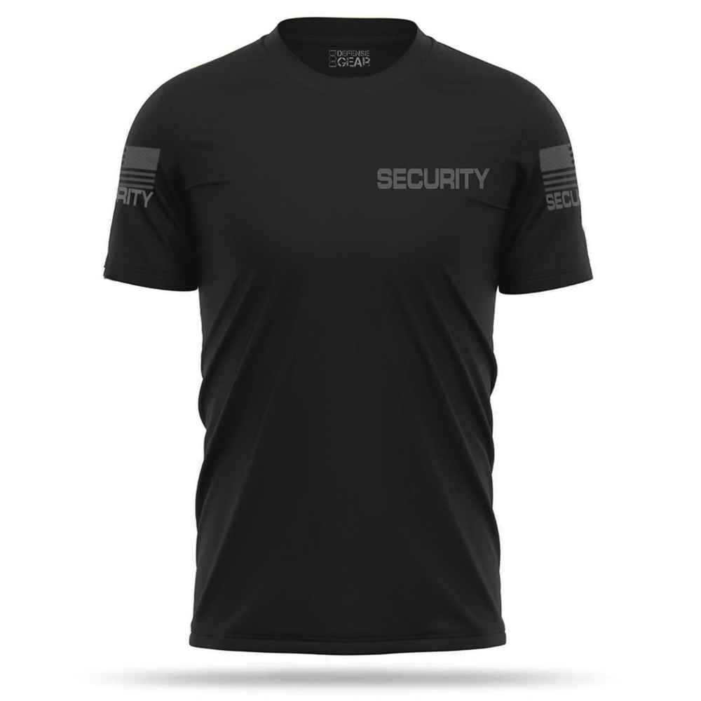 Tactical Quickdry 100% Polyester Security Black Color T Shirt