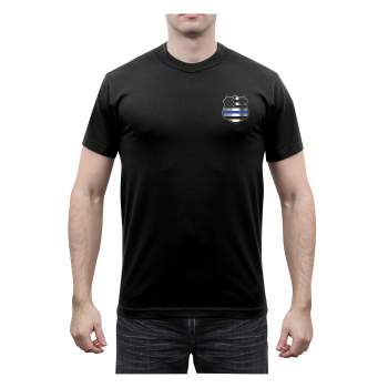 Thin Blue Line Shield Half Sleeves T-Shirt