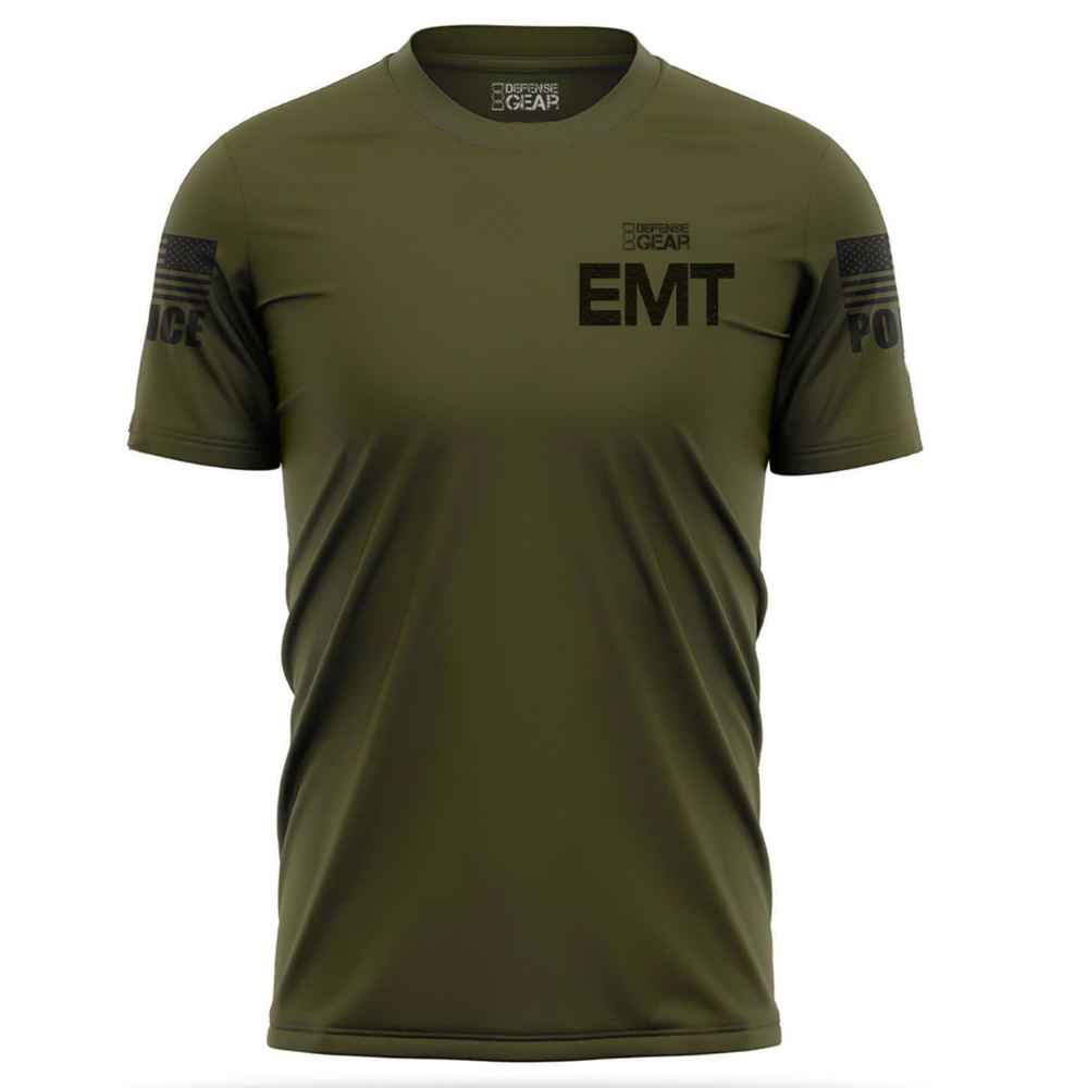 Tactical Quickdry EMT 100% Polyster Green T Shirt