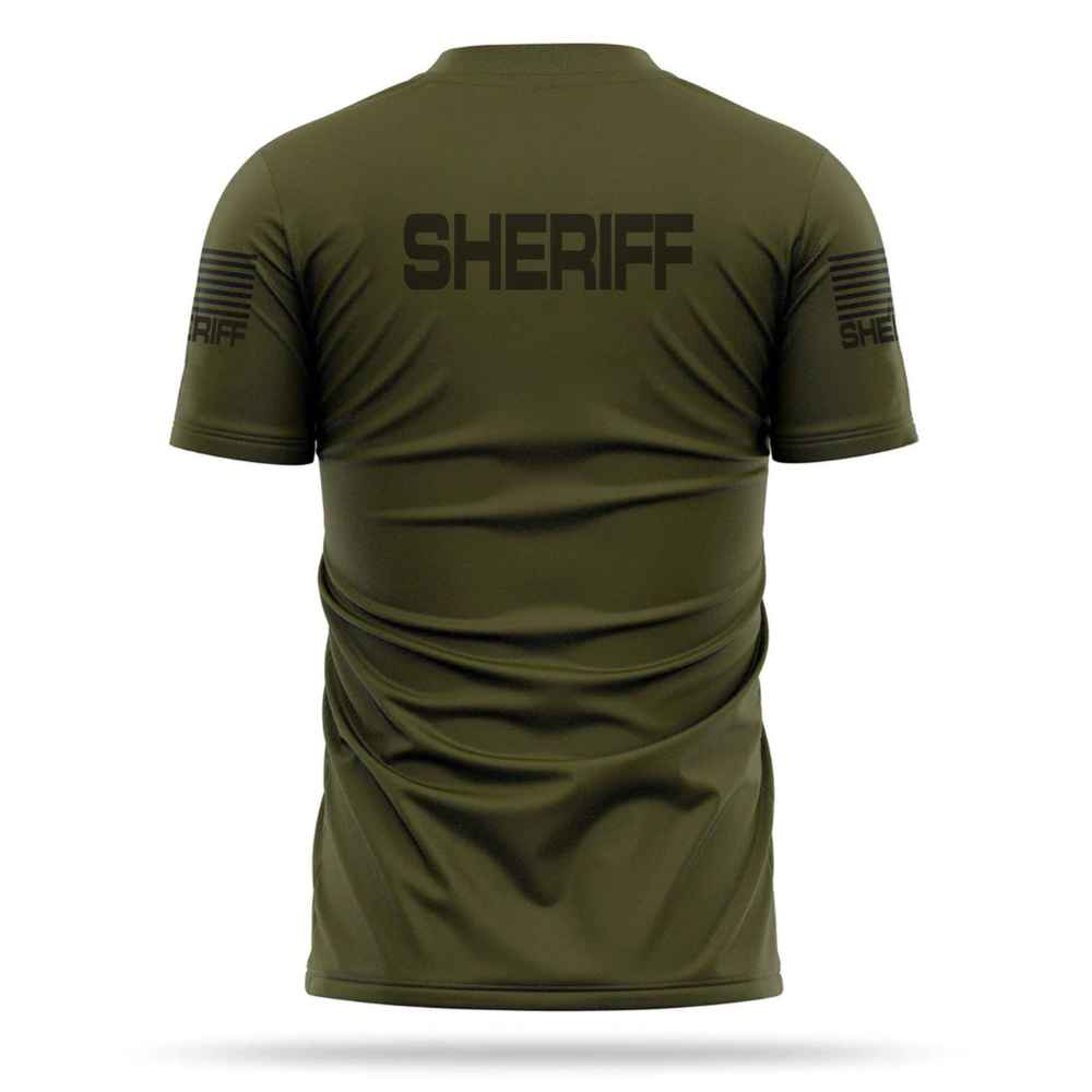 Tactical Quickdry 100% Breathable Sheriff OD Green Color T Shirt back