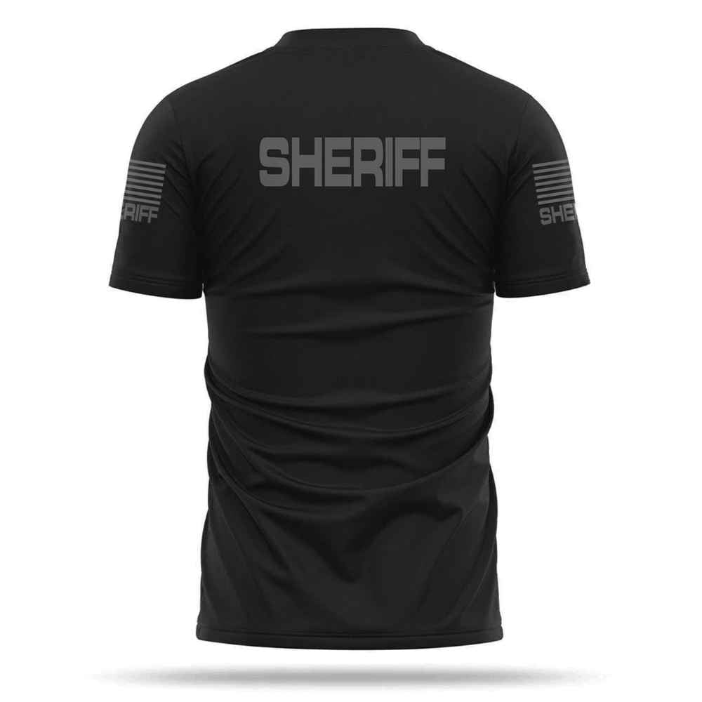 Tactical Quickdry 100% Breathable Sheriff Black Color T Shirt back