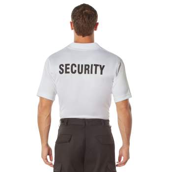 Wicking Security Polo Shirt 100% polyester back