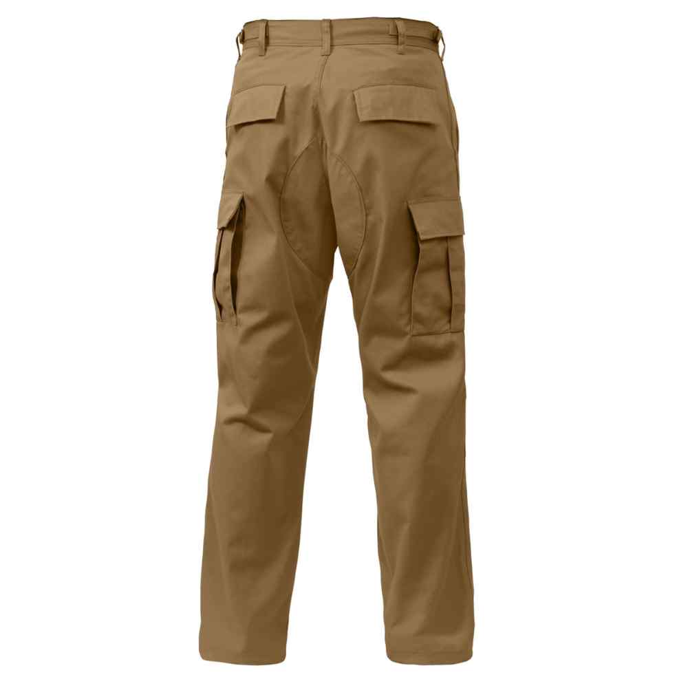 Rothco Relaxed Fit Zipper Fly BDU Pants brown color back