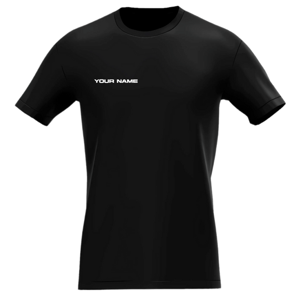 Plain Black Round Collar T-Shirt
