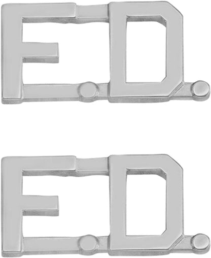 Cut out Letter Collar pin, S.O., P.D., F.D.