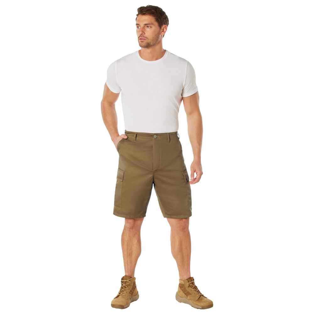Rothco Tactical BDU Shorts With Two Sizable Side Cargo Pockets brown color