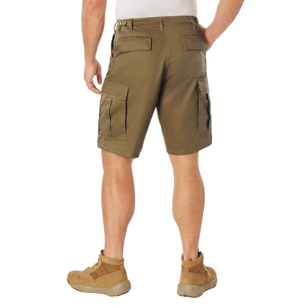 Rothco Tactical BDU Shorts With Two Sizable Side Cargo Pockets brown color back