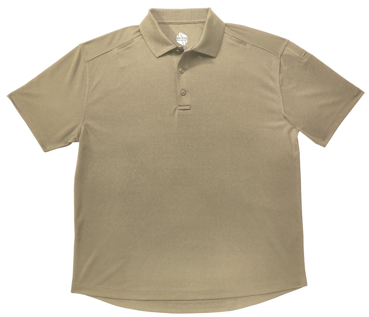 Tactical Knit Polo Shirt 3 Button Placket gray color