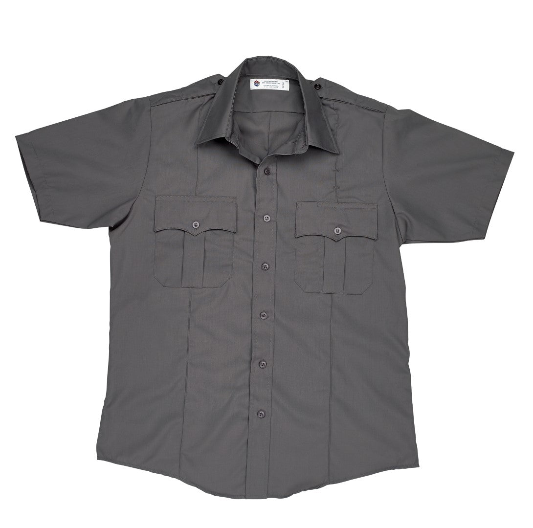 100% Polyester Liberty Uniform S/S Police Shirt gray color