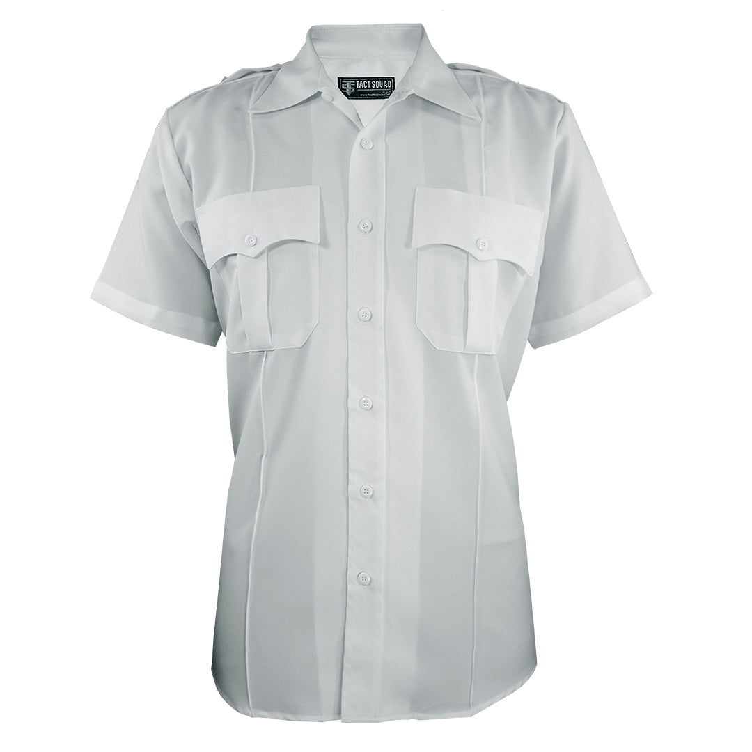 S/S Shirt White Color Poly Cotton With Extra Long Tail