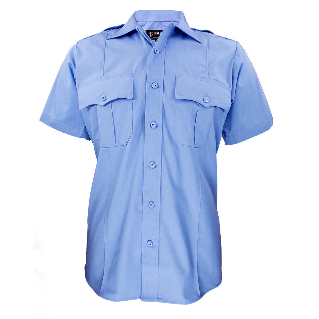 S/S Shirt LIGHT BLUE Poly/Cotton