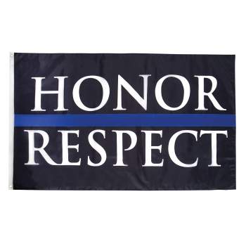 Honor & Respect Thin Blue Line Flag Size 3 x 5 Inch