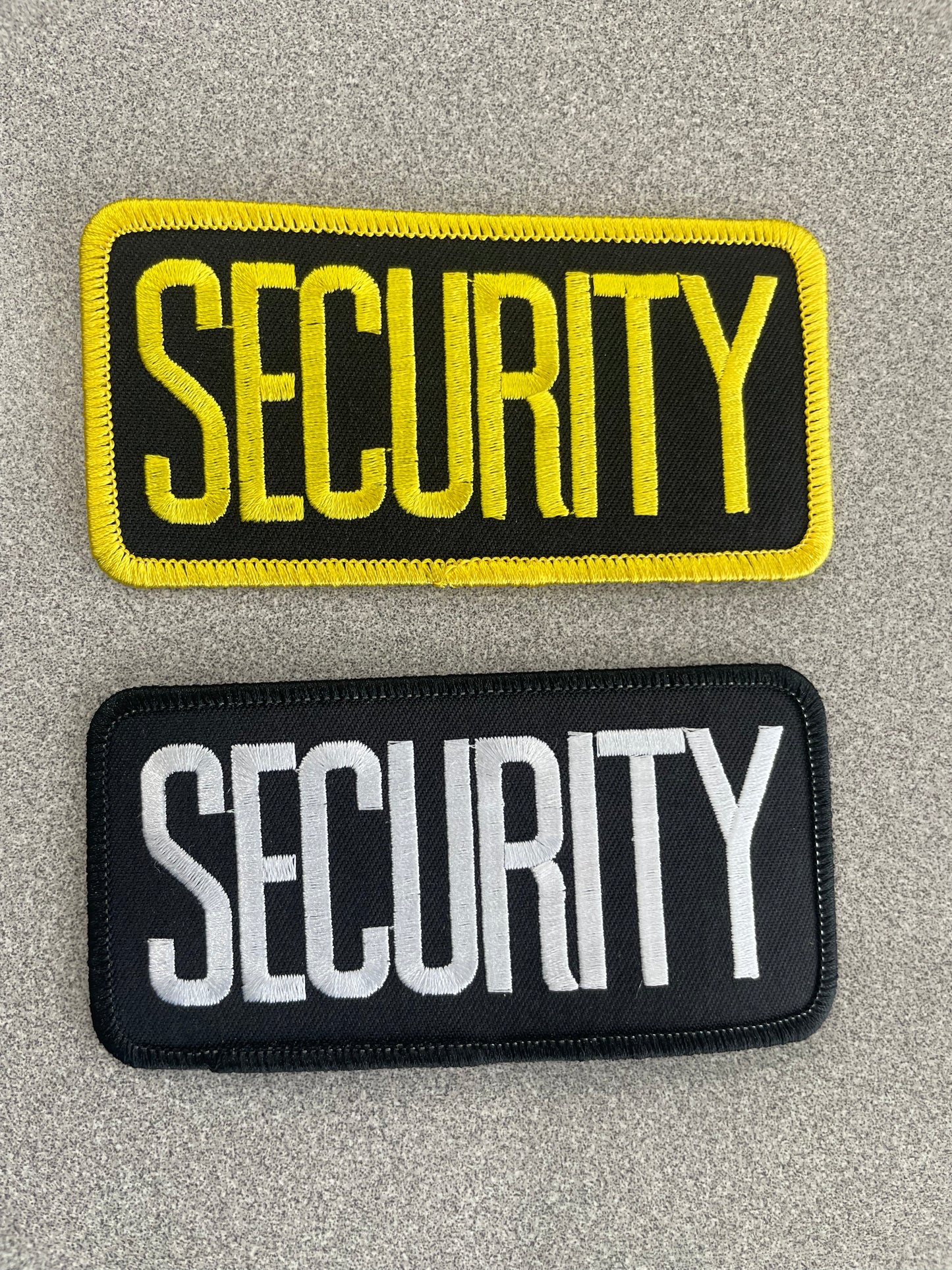 Pocket top Patches 4 x 2 inches various text
