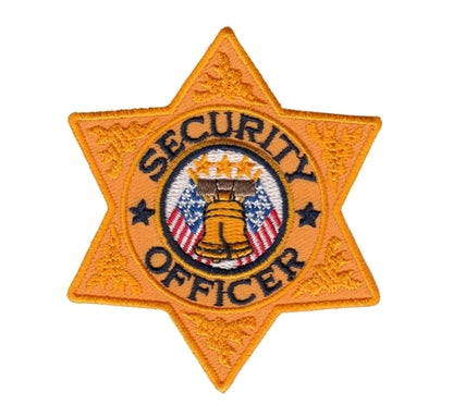 Security officer 6 star gold silver patches