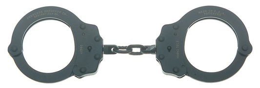 Peerless Handcuffs Model 700 & 701C - Chain Link Carbon Black Oxide and Nickel finish