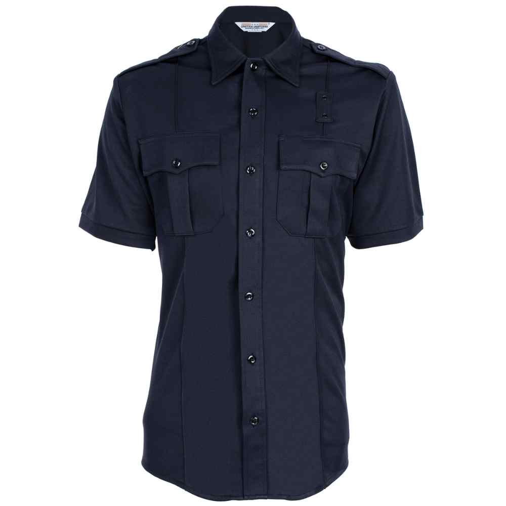S/S Coolmax Class A MIDNIGHT NAVY Shirt with Zipper black color
