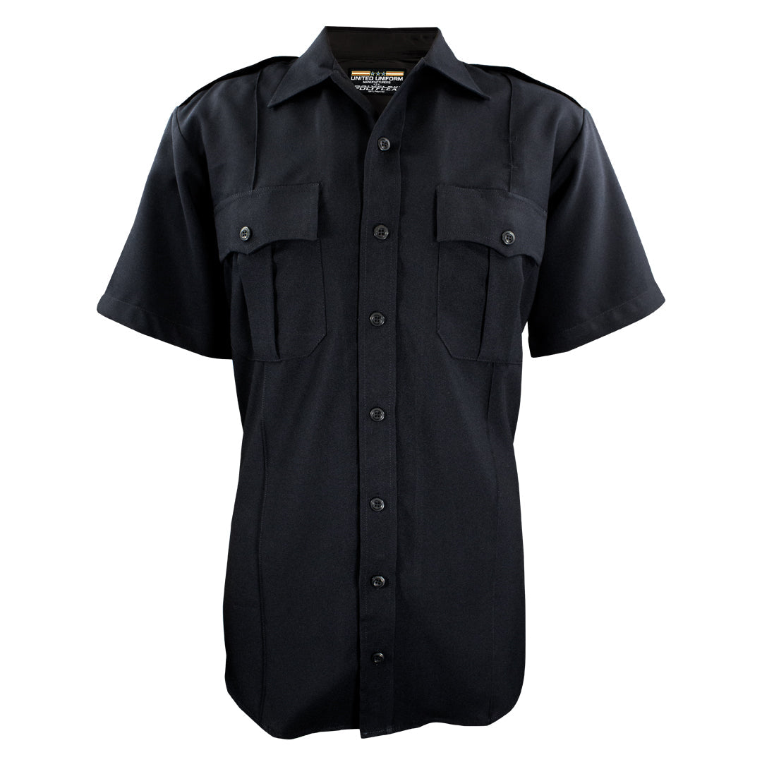 S/S Coolmax Class A BLACK Shirt with Zipper