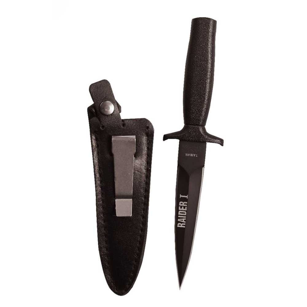Rothco Strong Stainless-Steel Black Raider & Boot Knife