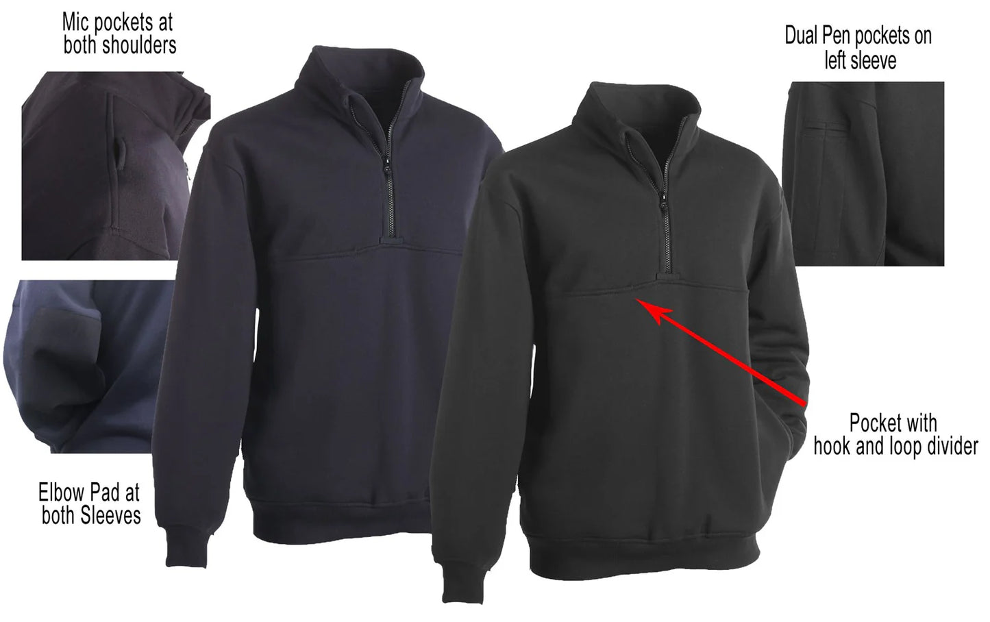 Fleece Job Shirt with Zipper